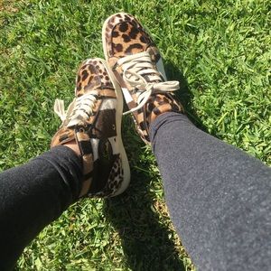 CHRISTIAN LOUBOUTIN Animal Print Hi-Top Sneakers
